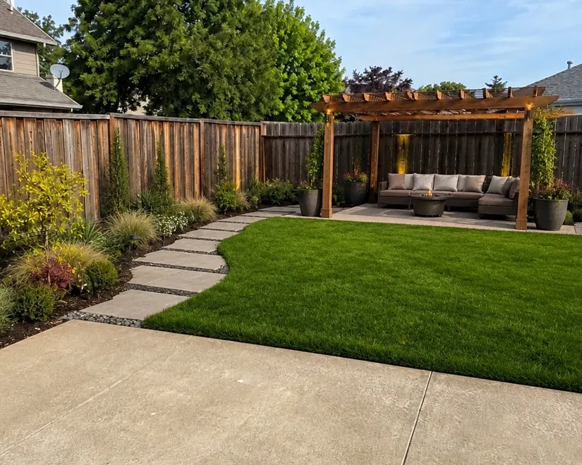 Garden design inspiration featuring layered greenery and contemporary outdoor landscaping